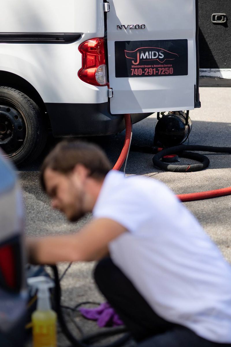 JMIDS service van — windshield repair and detailing, (740) 291-7250